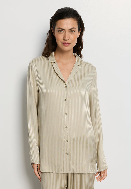The Sleep & Lounge-L/Slv Bigshirt by HANRO in Olive Stem
