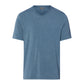 The Casuals-S/Slv Shirt V-Neck by HANRO in Retro Blue Melange