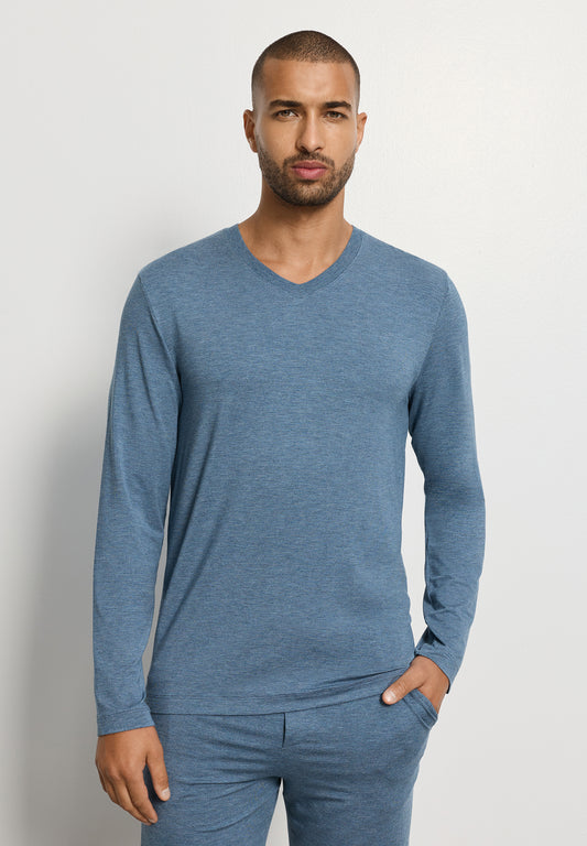 Casuals-L/Slv Shirt V-Neck