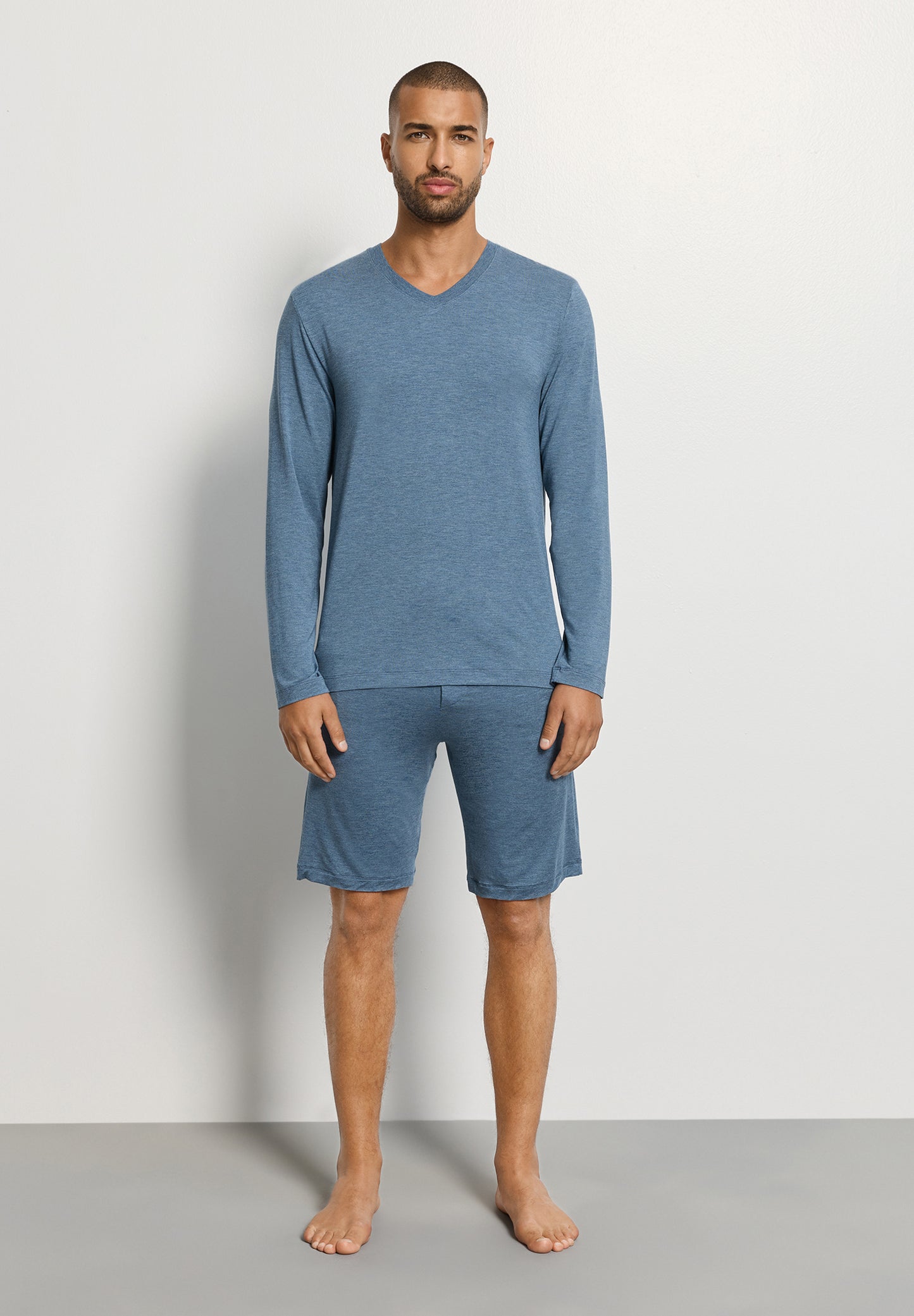 Casuals-L/Slv Shirt V-Neck