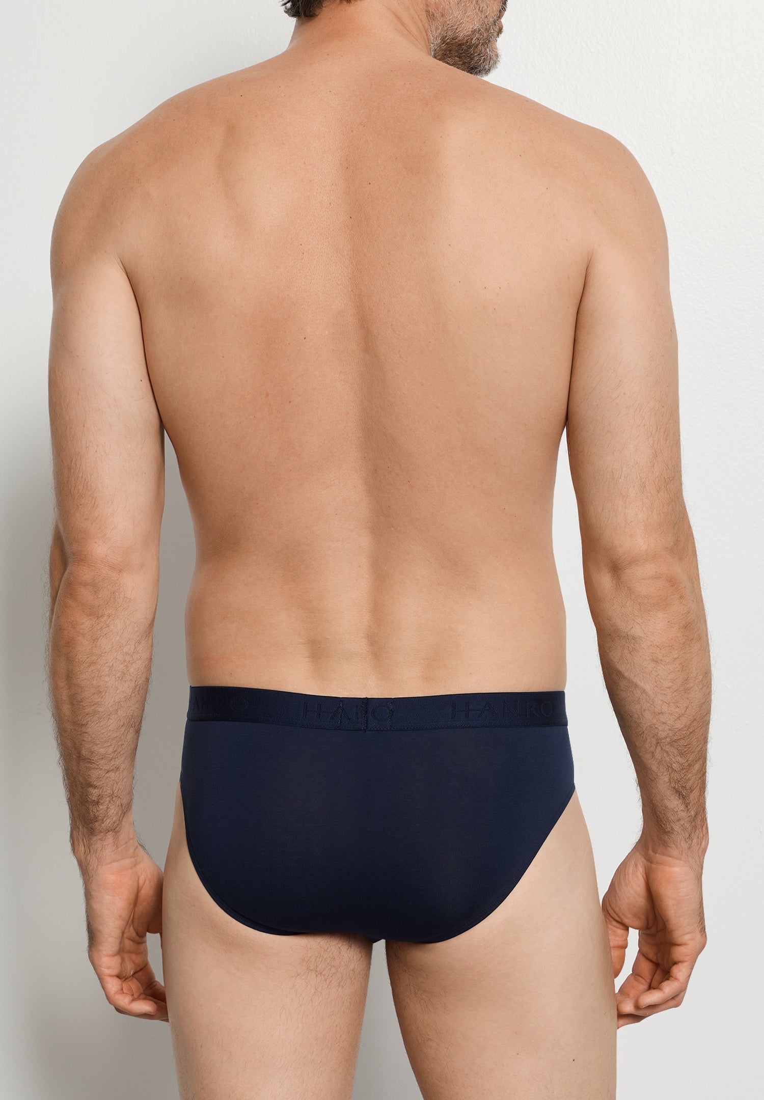 The Cotton Essentials-Briefs 2Pack by HANRO in Blue Lagoon / Deep Navy