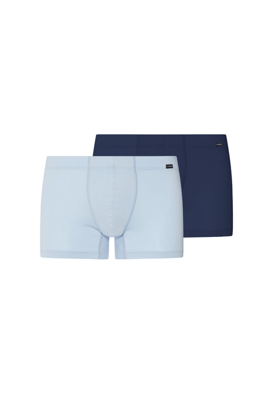 The Cotton Essentials-Pants 2Pack by HANRO in Blue Lagoon / Deep Navy