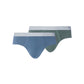 The Cotton Essentials-Briefs 2Pack by HANRO in Studio Green / Retro Blue