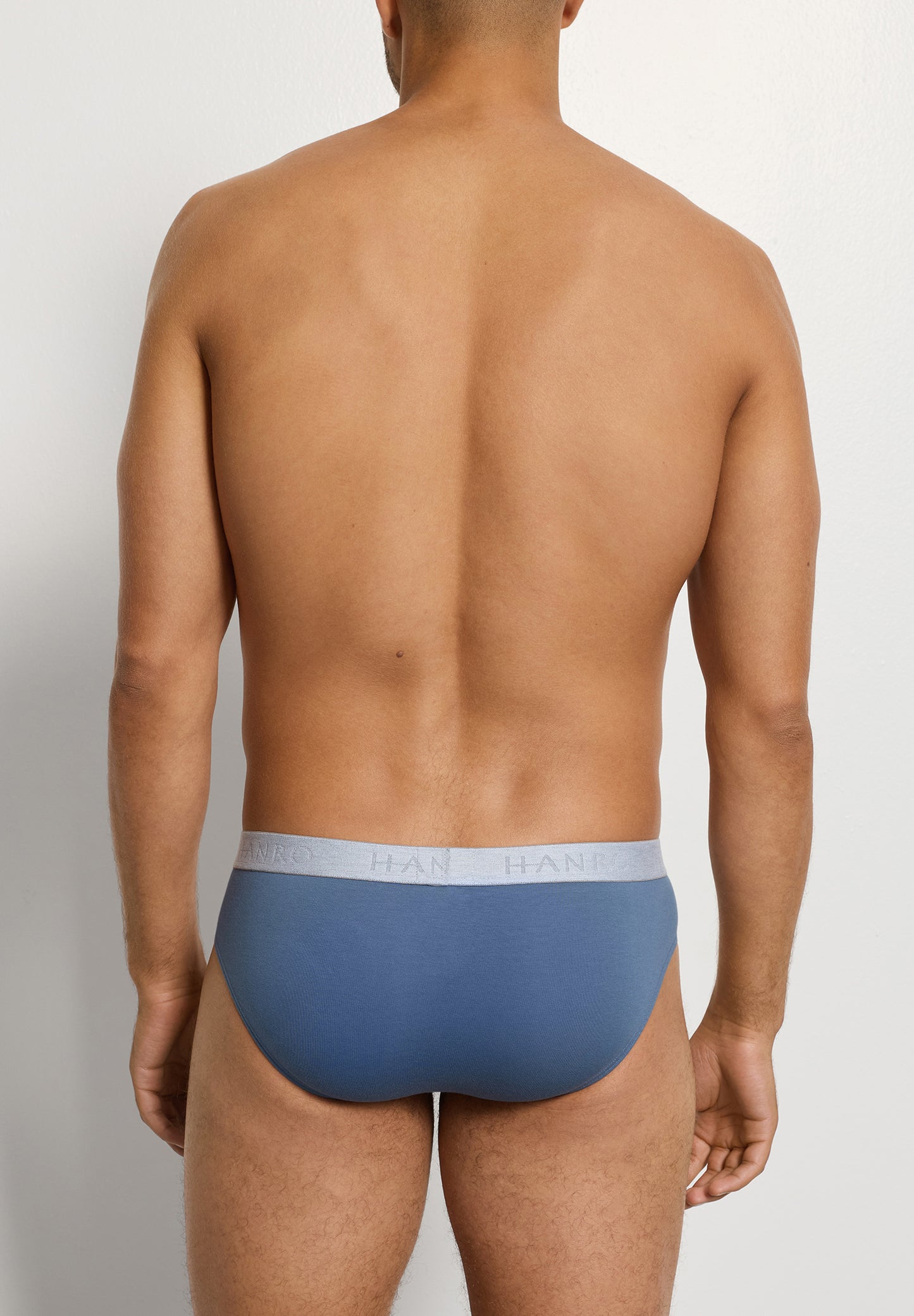 The Cotton Essentials-Briefs 2Pack by HANRO in Studio Green / Retro Blue