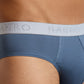 The Cotton Essentials-Briefs 2Pack by HANRO in Studio Green / Retro Blue