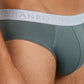 The Cotton Essentials-Briefs 2Pack by HANRO in Studio Green / Retro Blue