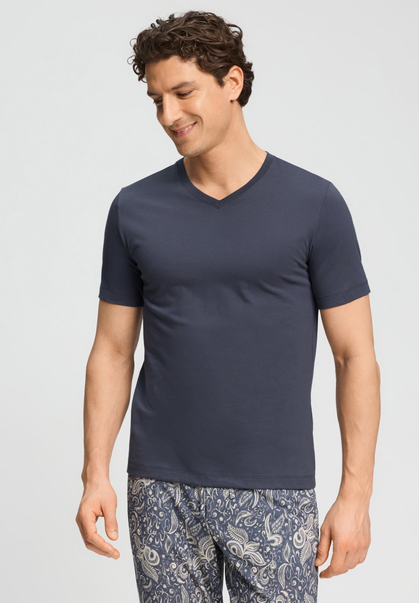 Living Shirts-S/Slv Shirt V-Neck