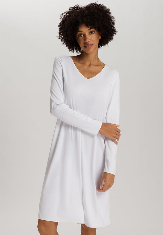 Cotton Silk-L/Slv Nightdress 100Cm