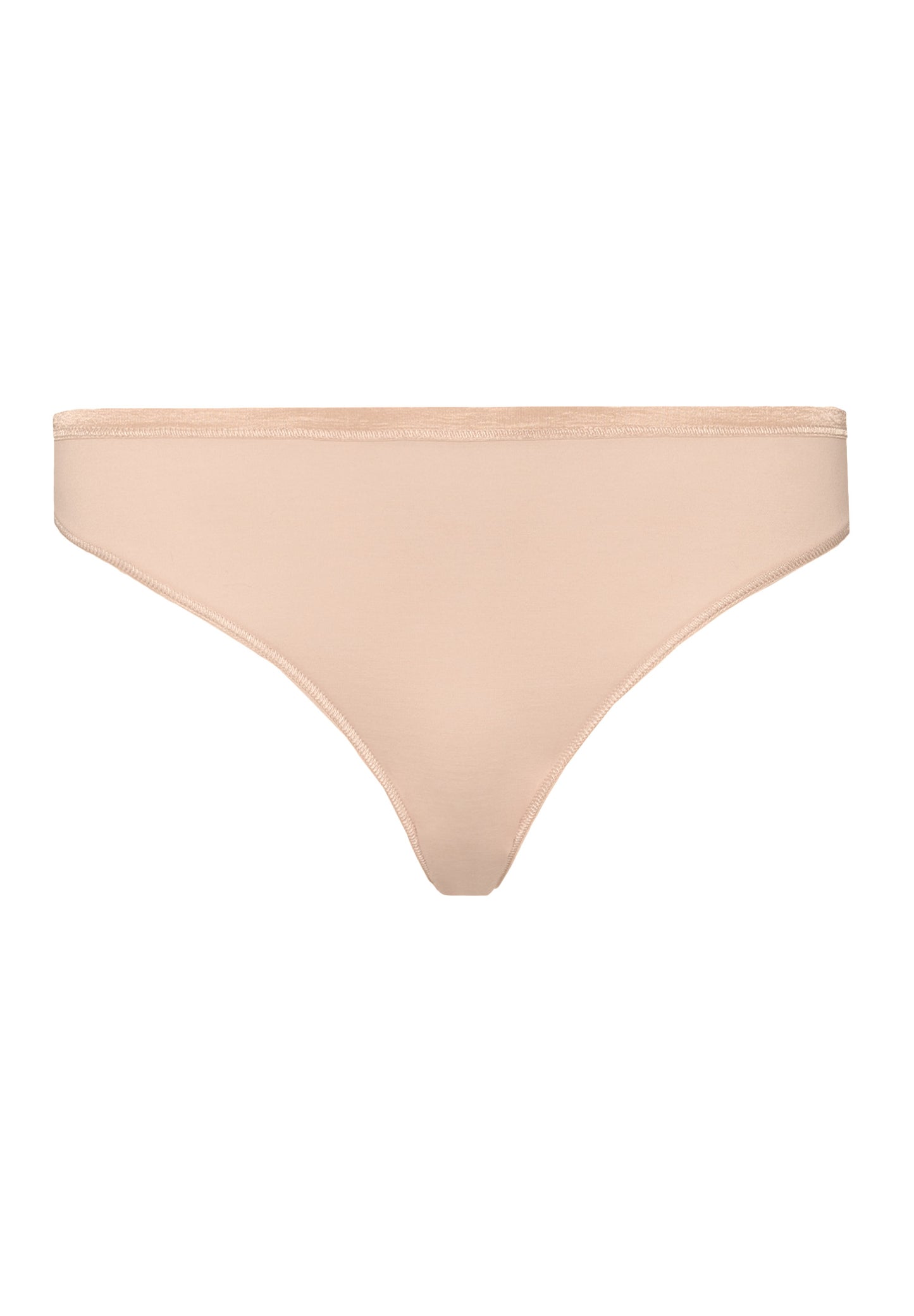 The Cotton Sensation-Thong By Hanro in Beige