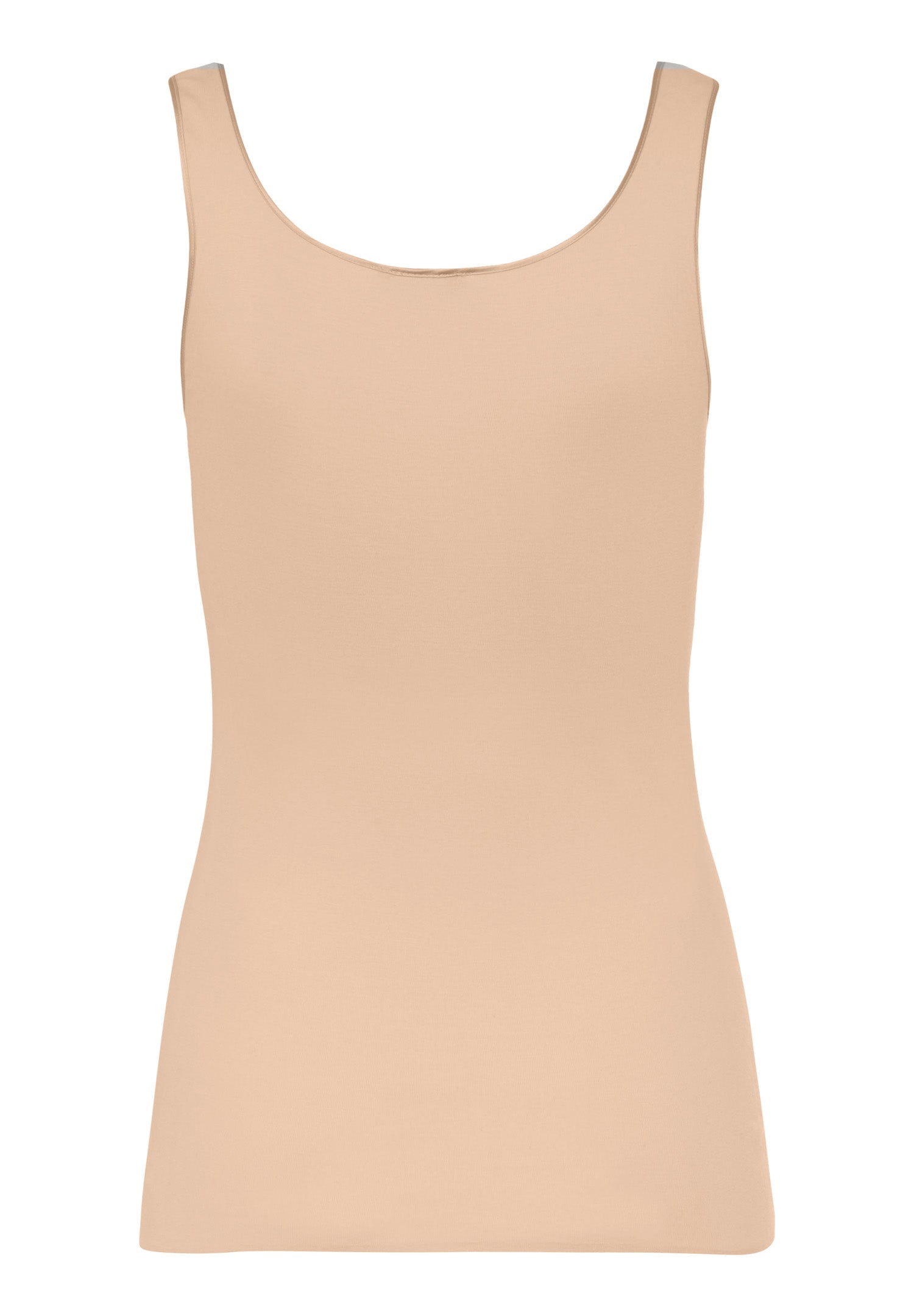 The Cotton Seamless-Tank Top By HANRO in Beige