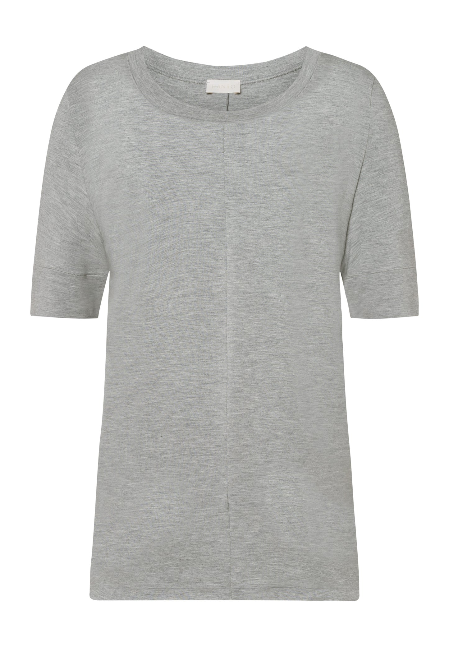 The Yoga-Short Sleeve Shirt By Hanro in Grit Melange