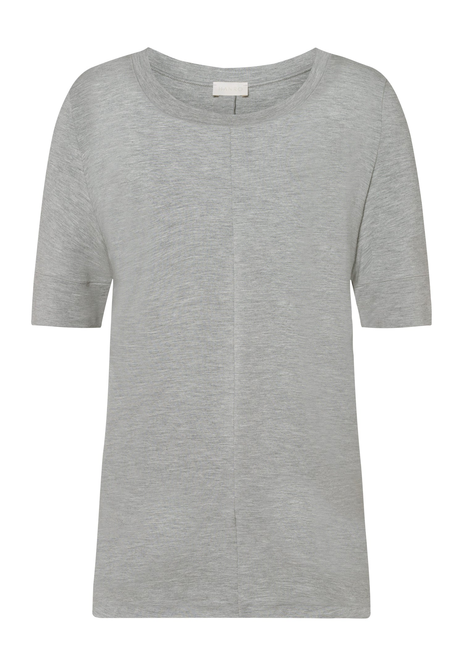 The Yoga-Short Sleeve Shirt By Hanro in Grit Melange