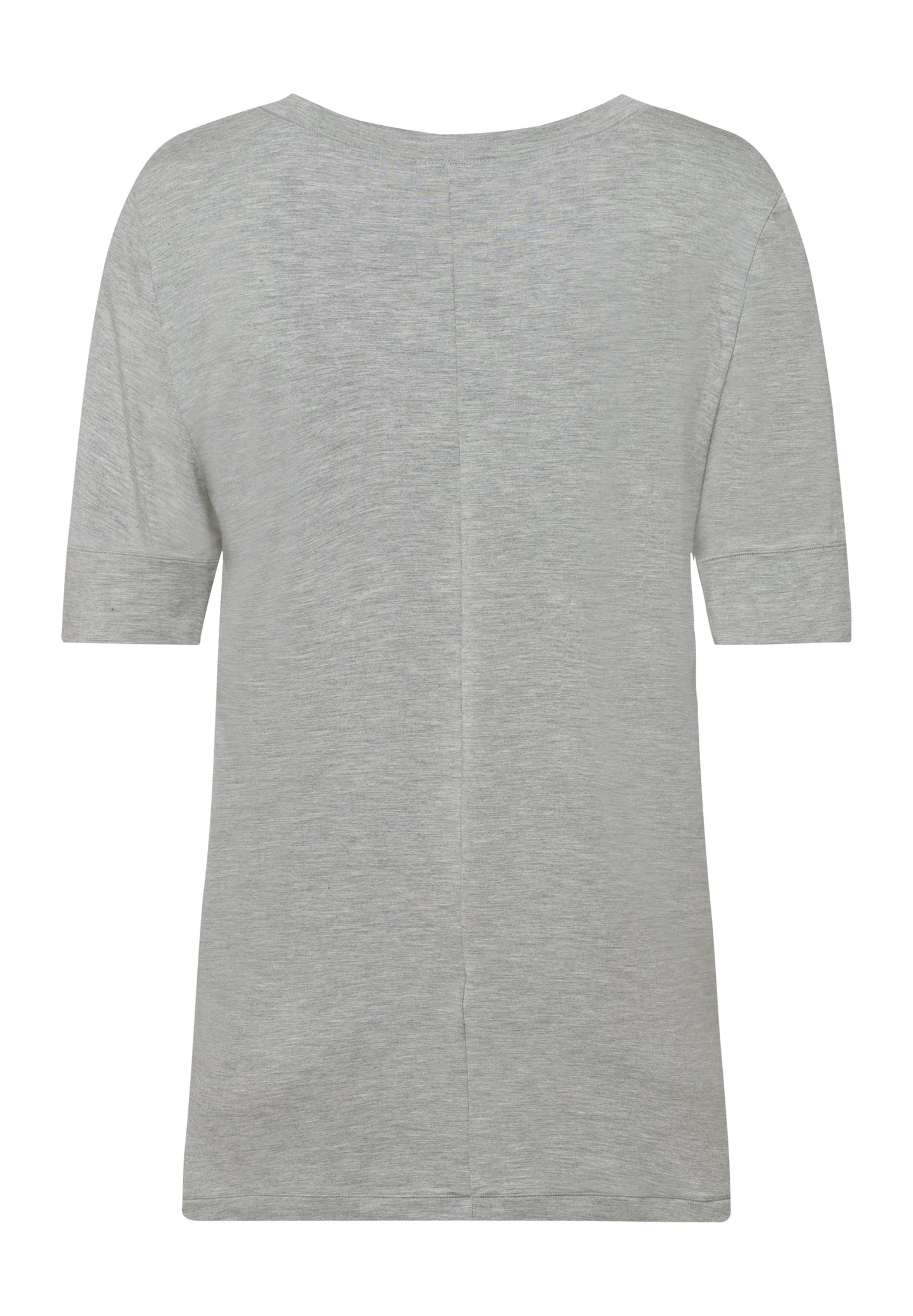 The Yoga-Short Sleeve Shirt By Hanro in Grit Melange