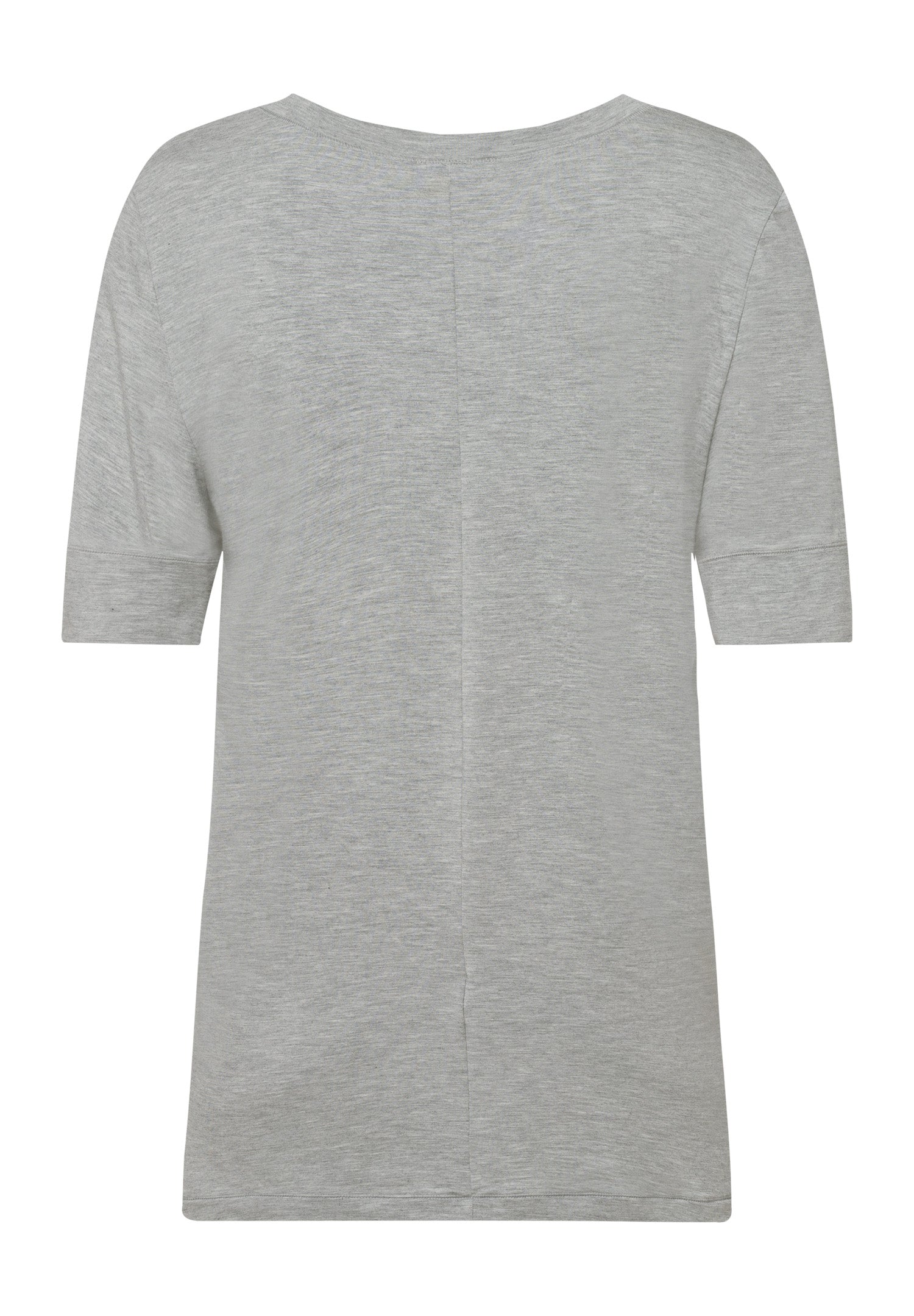 The Yoga-Short Sleeve Shirt By Hanro in Grit Melange