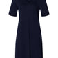 The Cotton Silk-S/Slv Nightdress 90Cm By Hanro in Deep Navy