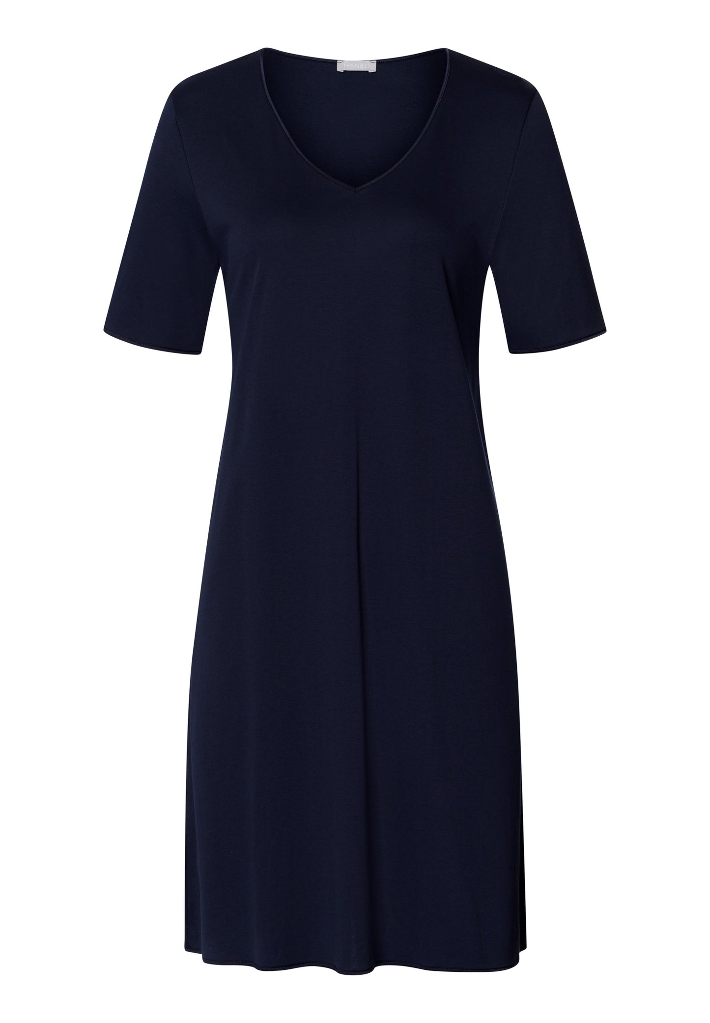 The Cotton Silk-S/Slv Nightdress 90Cm By Hanro in Deep Navy
