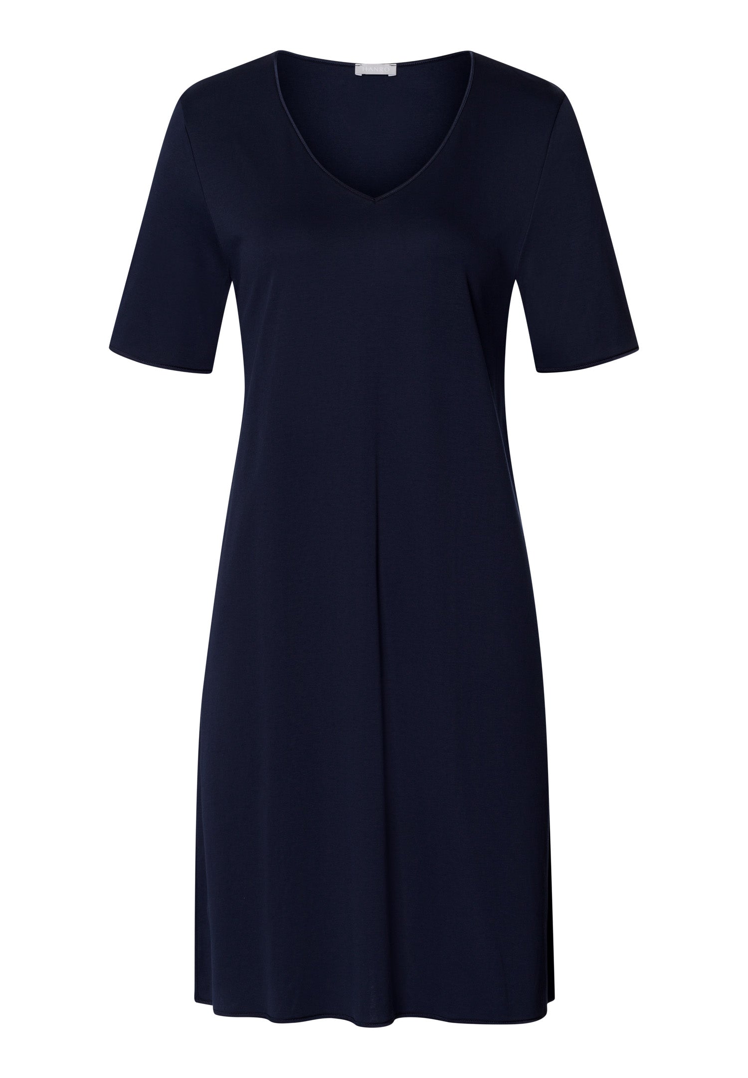 The Cotton Silk-S/Slv Nightdress 90Cm By Hanro in Deep Navy
