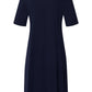 The Cotton Silk-S/Slv Nightdress 90Cm By Hanro in Deep Navy