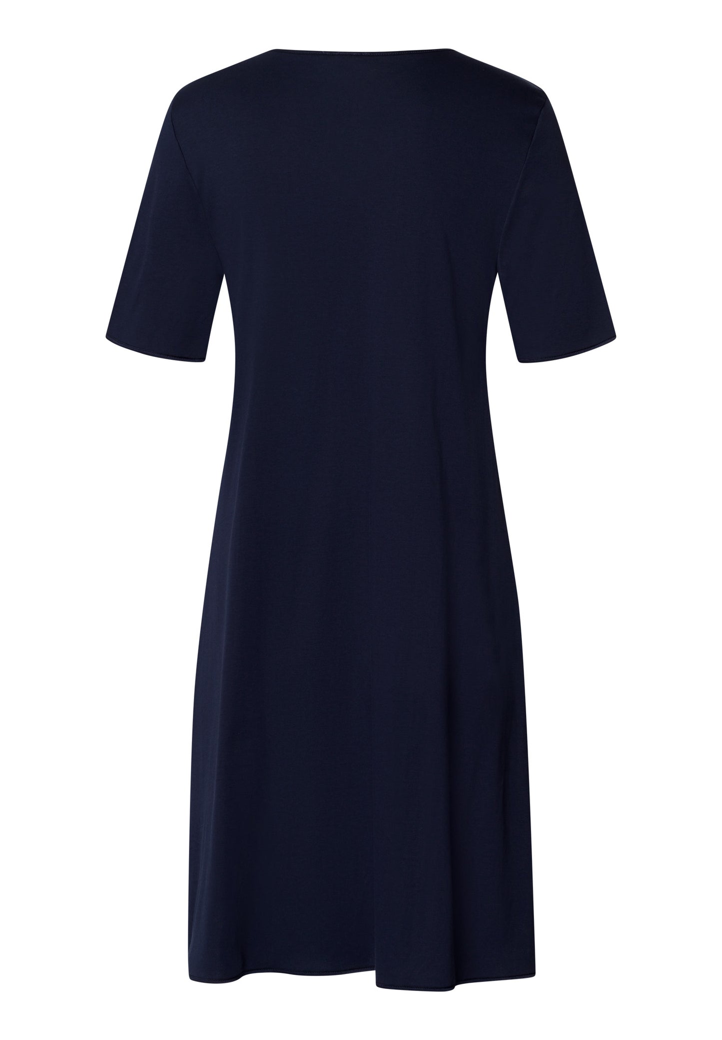 The Cotton Silk-S/Slv Nightdress 90Cm By Hanro in Deep Navy