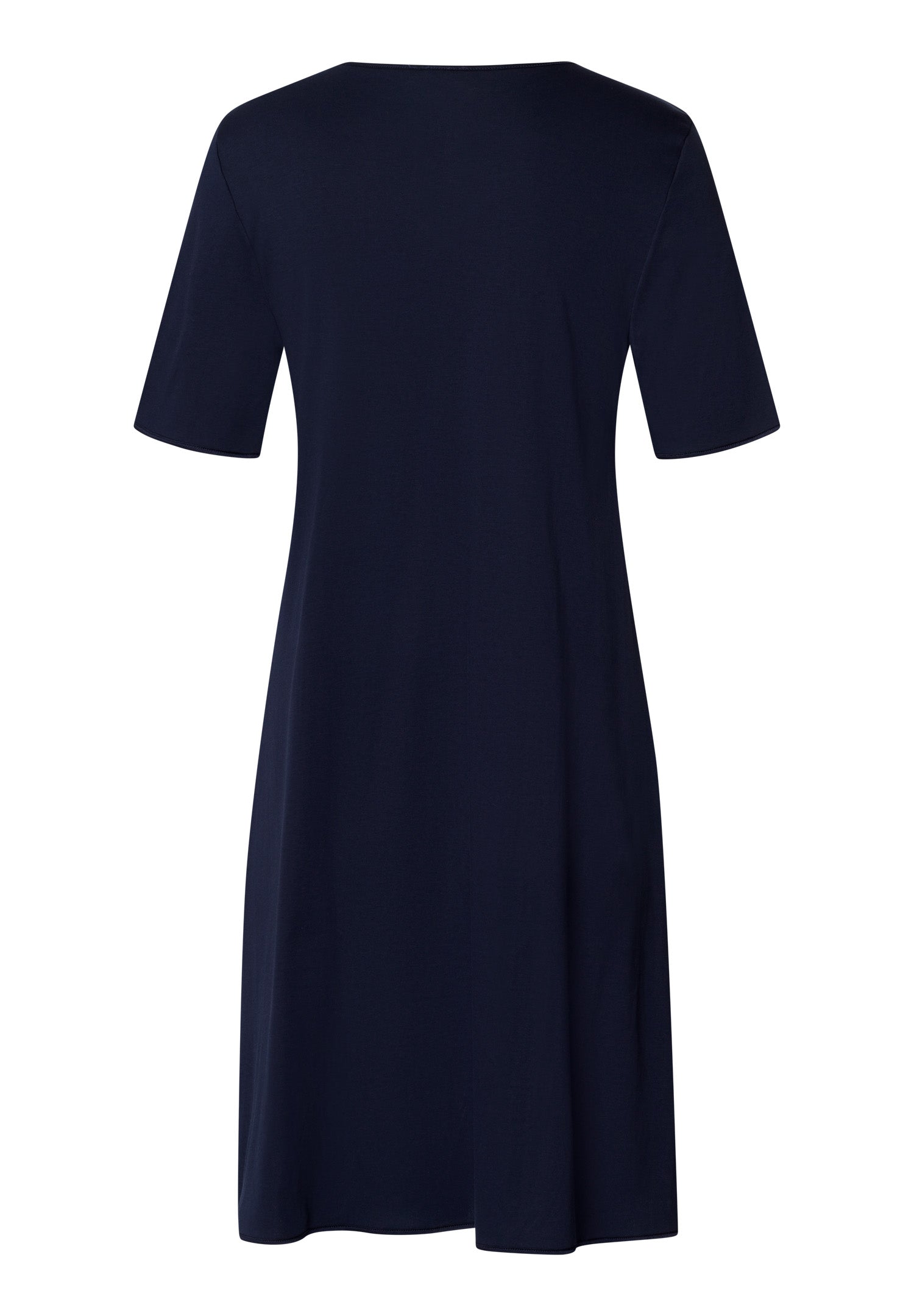 The Cotton Silk-S/Slv Nightdress 90Cm By Hanro in Deep Navy