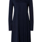 The Cotton Silk-L/Slv Nightdress 100Cm By Hanro in Deep Navy