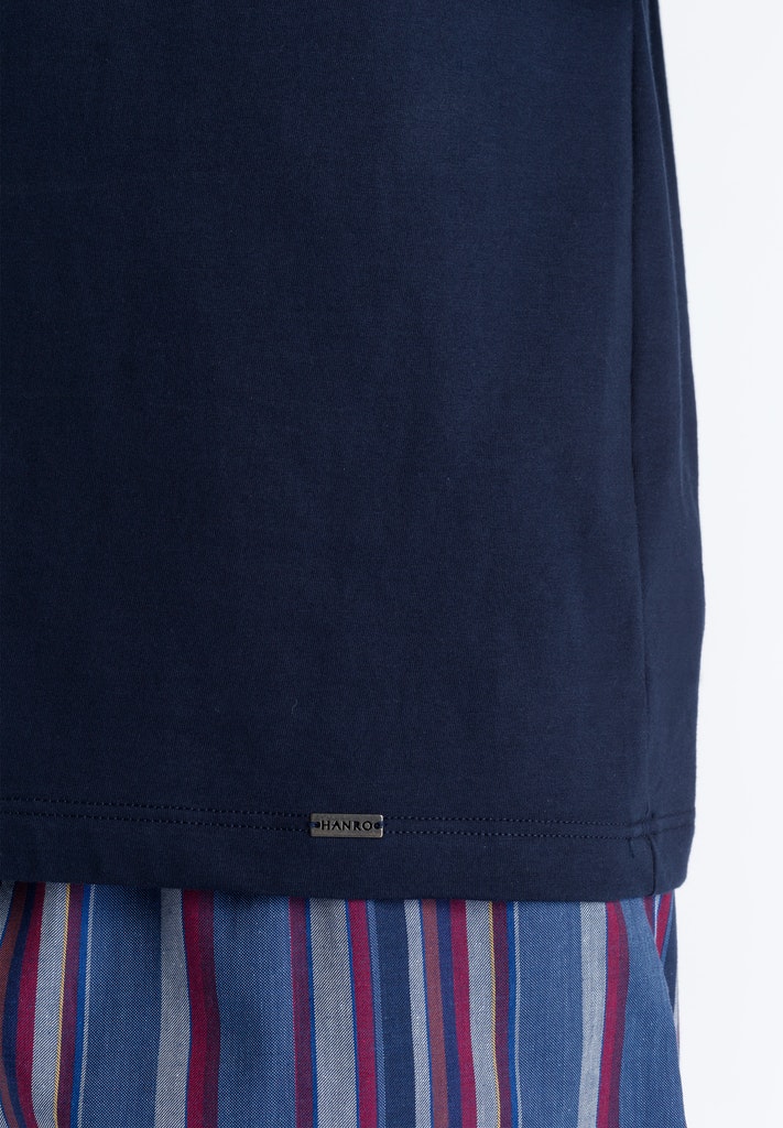 HANRO Deep Navy Living Shirts Long Sleeve Shirt