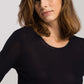 HANRO Black Pure Silk Long-Sleeve Shirt