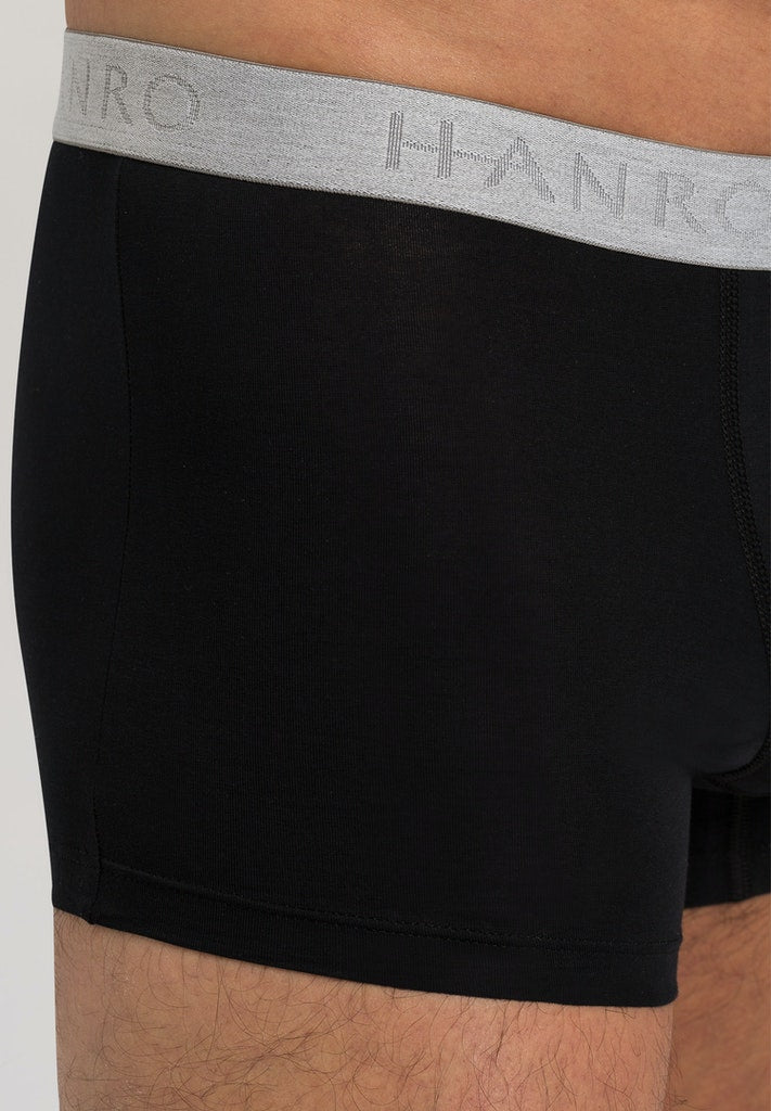 Mens Cotton Essentials Pants 2Pack in black | HANRO