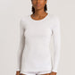 HANRO White Cotton Seamless Long-sleeve Shirt
