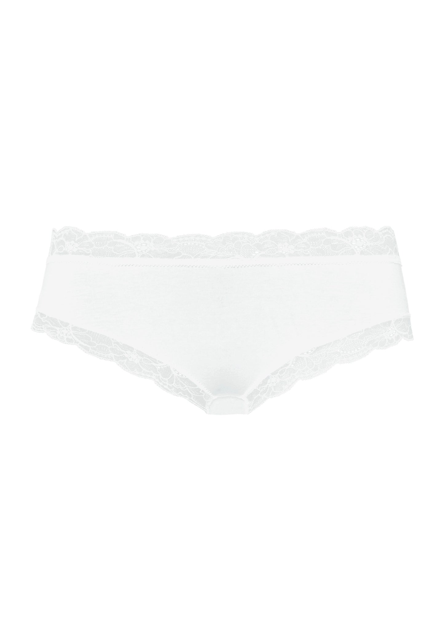 HANRO White Cotton lace hipster