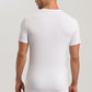 HANRO White Cotton Superior Short Sleeve Shirt