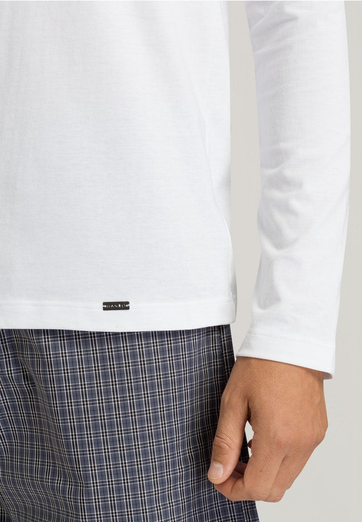 Mens Longsleeve Shirt in white | HANRO