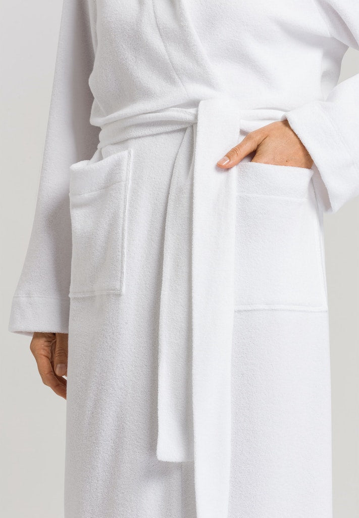 Womens Long Robe in White | HANRO