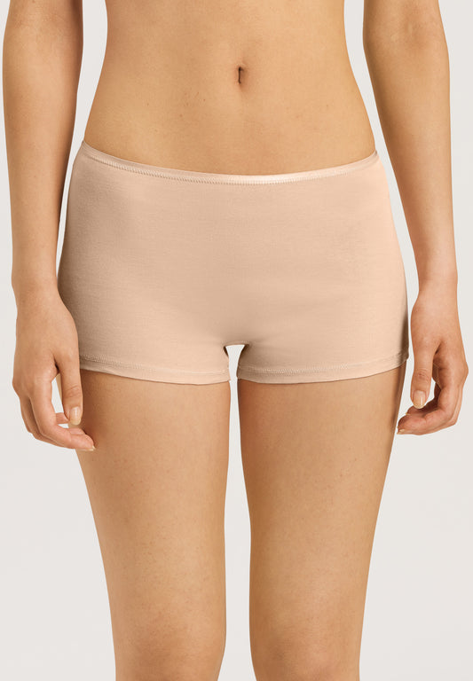 HANRO Beige Cotton Seamless Shortleg