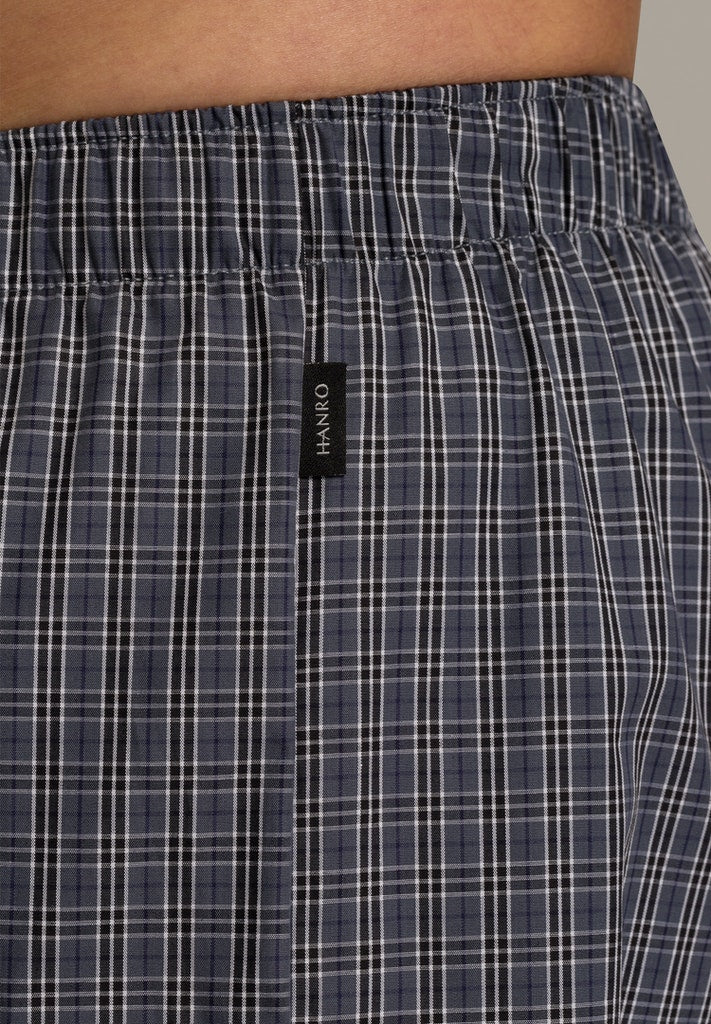Boxer with Buttoned Fly - Grey Check | HANRO