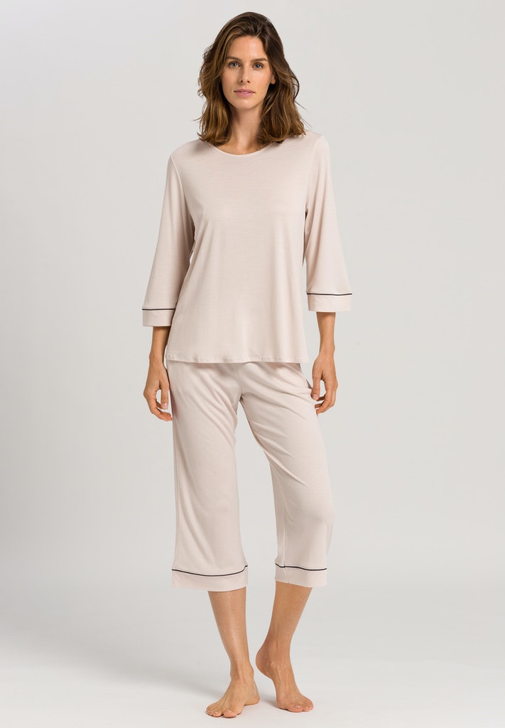 Womens Natural Comfort 3/4 Pyjama in almond |HANRO