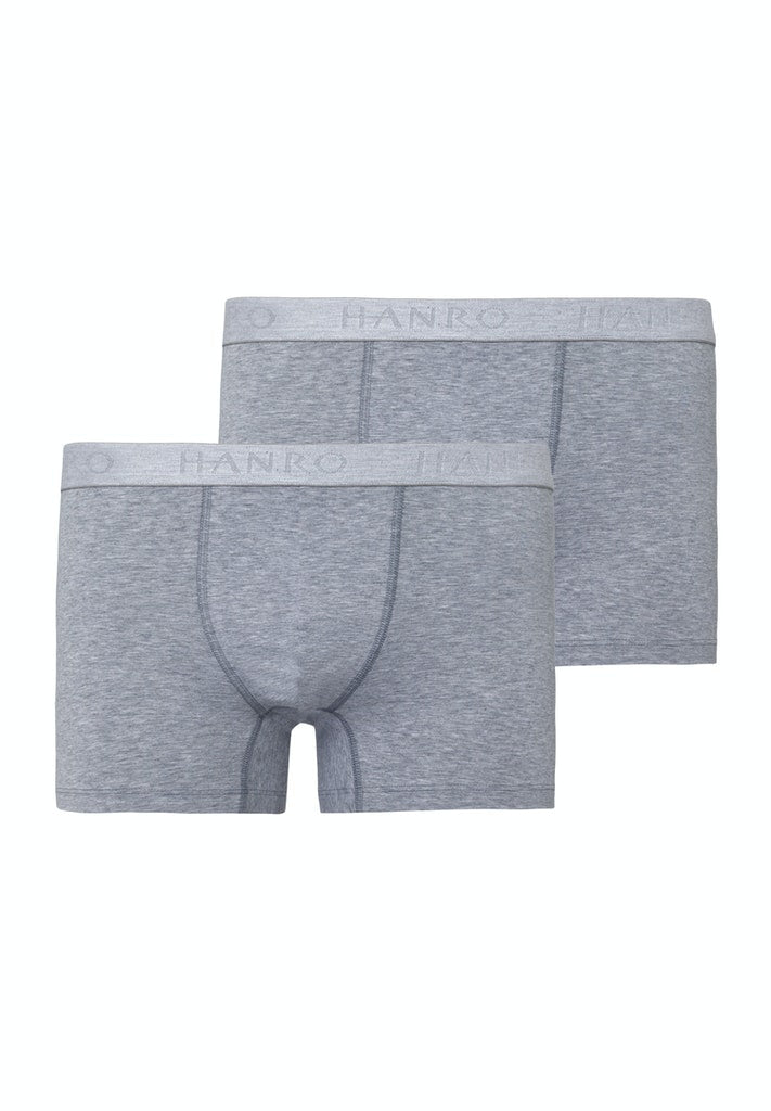 HANRO Mens Cotton Essentials Pants 2Pack in light melange